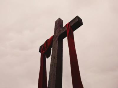 cross draped by Alicia Quan